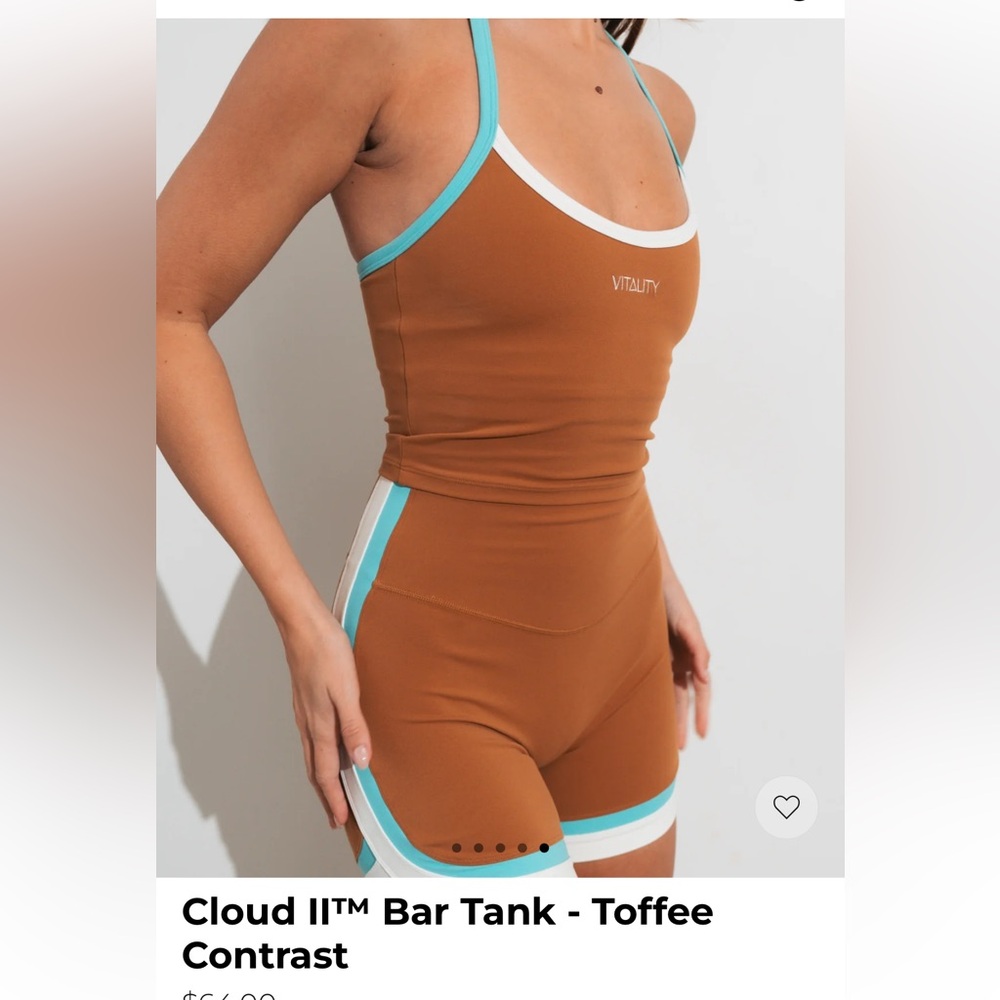 Vitality Cloud II™ Toffee Bike Shorts with Contrast Trim